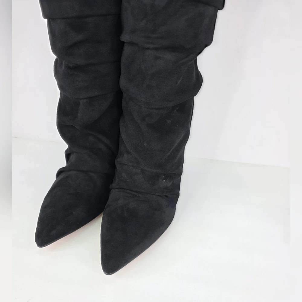 Marc Fisher Fadwa Fadora Slouchy Layered Pointed Block Boot Heel Women's Size 8M